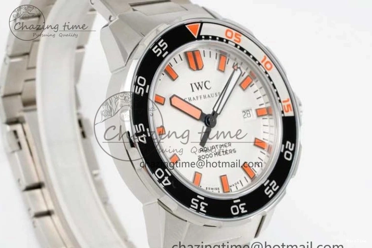 MIROTIME 0725 BestValue Aquatimer Automatic SS RSF 1:1 Best Edition White Orange Dial on SS Bracelet A 7072